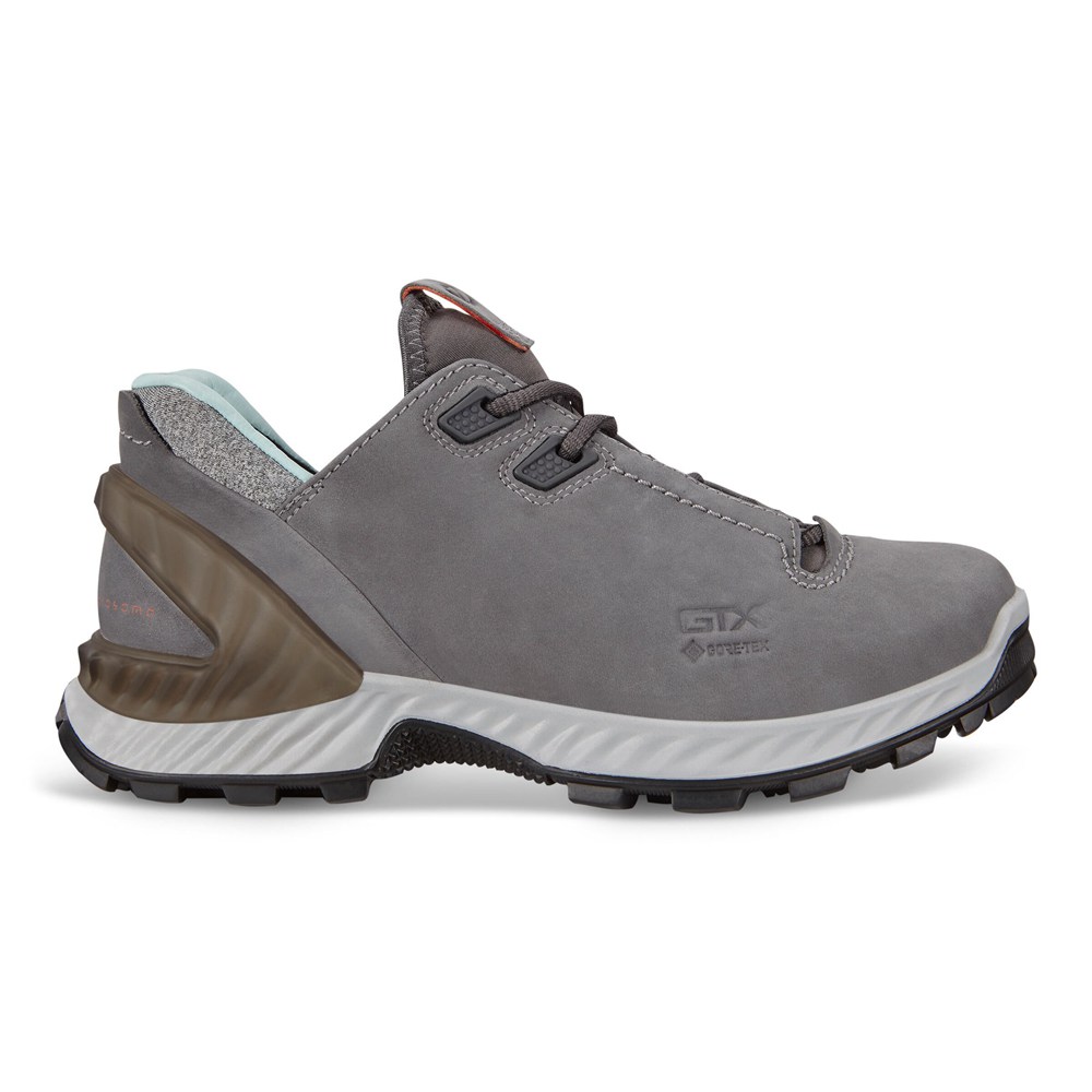 ECCO Womens Hiking Shoes Dark Grey - Exohike Low Gtx - WHU-913270